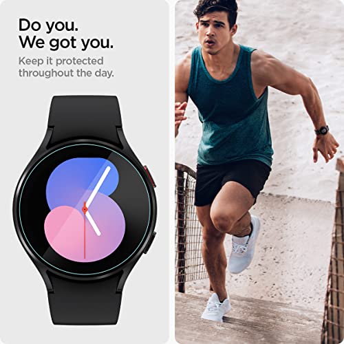 Spigen Tempered Glass Screen Protector [GlasTR EZ FIT] designed for Galaxy Watch FE / 5/4 (40mm) - 2 Pack