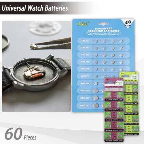 Watch Repair Kit, GLDCAPA Professional Watch Battery Replacement Kit, Watch Repair Tools with Carrying Case, Watch Link Removal Tool Kit, Watch Case Opener, Watch Press Set with 60pcs Watch Battery