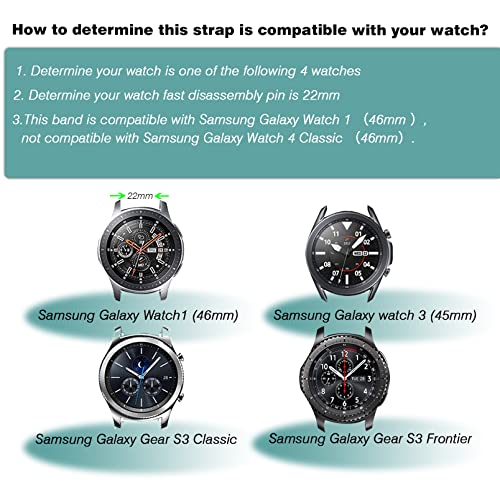 HSWAI Compatible with Samsung Galaxy Watch 46mm Bands/Gear S3 Frontier, Classic Watch Bands/Galaxy Watch 3 Bands 45mm, 22mm Soft Silicone Bands Bracelet Sports Strap for Men & Women. (Black)