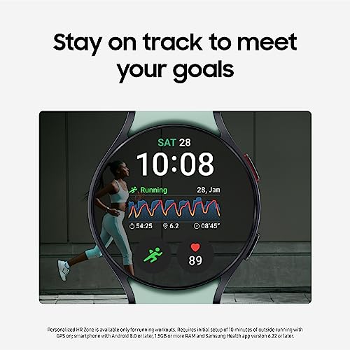 SAMSUNG Galaxy Watch 6 44mm LTE , Fitness Tracker, Personalized HR Zones, Advanced Sleep Coaching, Heart Monitor, BIA Sensor for Health Wellness Insights, Big Screen, US Version, Silver (Renewed)