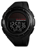 Gosasa Men's Outdoor Sports Multifunction Solar Power LED Digital Watches 50M Water Resistant (Black)