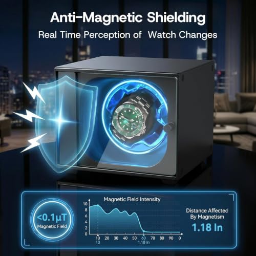 Cevale Single Watch Winder Watches,Premium Anodized Aluminum Watch Winders