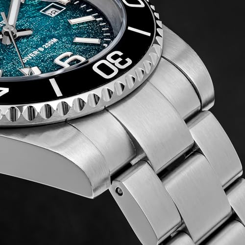 ADDIESDIVE 41 MM Dive Watches for Men Easy to Read Dial Quartz Mens Watch 200 M Waterproof BGW9 Luminous Analog Blue Gradient Military Hybrid Dial