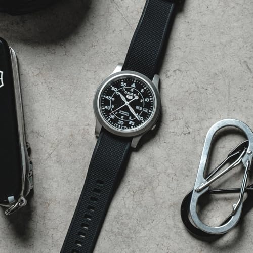 Barton Elite Silicone Watch Band (20mm) | Quick Release Premium Silicone Strap with Stainless Steel Buckle | Compatible with Classic & Smart Watches | Comfortable, Durable, Stylish, Waterproof - Black