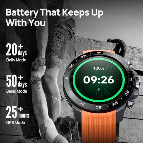 mibro GS Explorer S Rugged Smart Watch for Men with Scratch-Resistant Ceramic and 1.32" AMOLED Display, 20+ Days Battery, Bluetooth Call & 10ATM Waterproof, Dual Band GPS, Heart Rate & Sleep Tracking