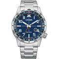 Citizen Men's Eco-Drive Weekender Avion, Silver-Tone Stainless Steel Bracelet Watch, 3 Hand, Date (Model: BM7550-52L)