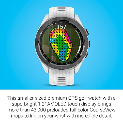 Garmin Approach S70, Premium GPS Golf Watch, (Renewed)