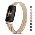Metal Band for Fitbit Inspire 3 Bands Women Men, Stainless Steel Adjustable Straps Replacement Bands for Fitbit Inspire 3 Fitness Tracker (Rose Gold)