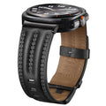 Tlselt Leather Band Compatible with Samsung Galaxy Watch Ultra 47mm(2025/2024), Genuine Leather Rugged Durable Classic Vintage Handcrafted Outdoor Business Travel Gift Samsung Watch Strap for Men