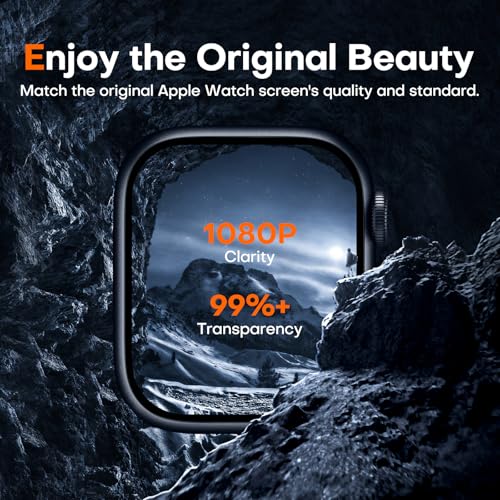 L K LϟK 8 pack TPU Screen Protector for Apple Watch Series 9 8 7 41mm - Self-Healing Anti Scratch 0 Bubble HD Touch Sensitive Upgrade Flexible Film for iWatch S9 41mm