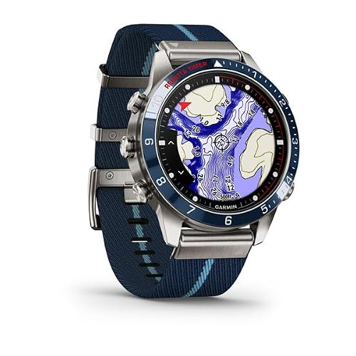 Garmin MARQ Captain, Men's Luxury Tool Watch with Advanced Nautical Features, Track Wind Speed, Direction, Temperature and Tide Information