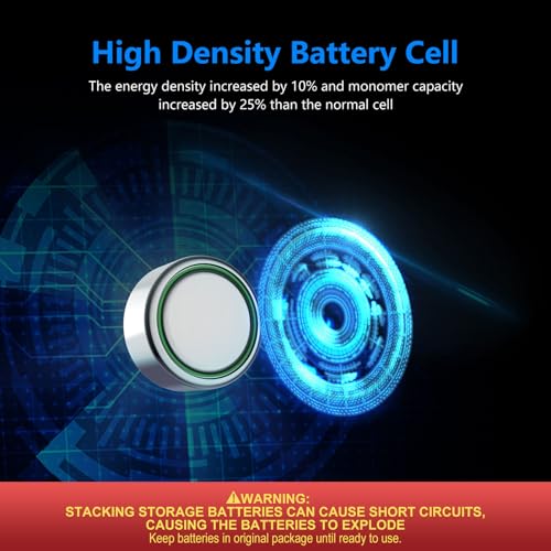 POWEROWL High Capacity LR44 Batteries 40 Pack, L1154F AG13 357 303 SR44 A76 Premium Alkaline Battery 1.5V Button Coin Cell Batteries