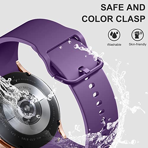 Lerobo 5 Pack Compatible with Galaxy Watch 7 6 5 4 Band 40mm 44mm/ Galaxy Watch 6 4 Classic Band 43mm 47mm 46mm 42mm/Watch 5 pro 45mm,Active 2, 20mm Watch Band Soft Silicone Sport Women Men