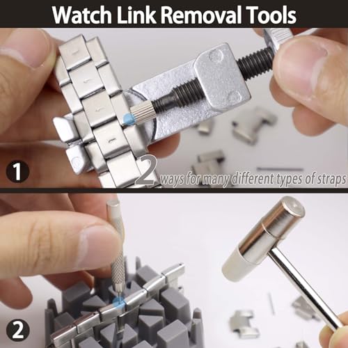 Watch Repair Kit, GLDCAPA Professional Watch Battery Replacement Kit, Watch Repair Tools with Carrying Case, Watch Link Removal Tool Kit, Watch Case Opener, Watch Press Set