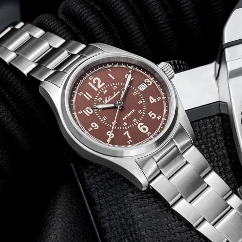 ADDIESDIVE Automatic Field Watch Sapphire Crystal NH35A Movement 200 M Waterproof BGW9 Luminous Vintage Matte Brown Dial