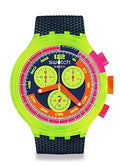 Swatch Big Bold Chrono Biosourced Unisex Watch Casual Polymer Yellow Automatic Waterproof Neon to The Max