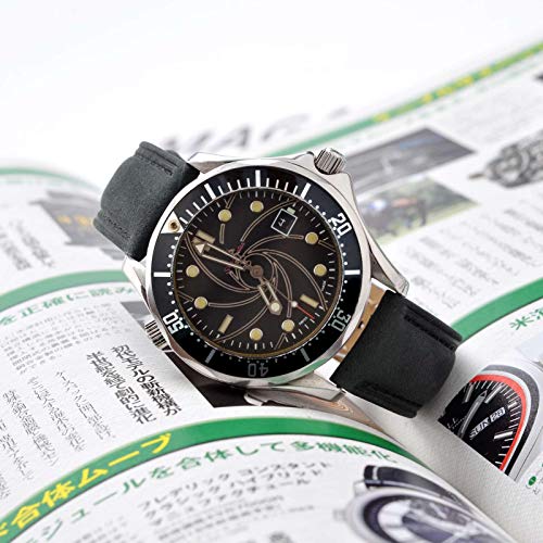 BISONSTRAP Watch Strap 18mm, Vintage Leather Replacement Watch Band, Black