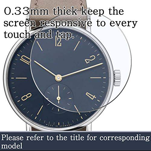 Puccy 3 Pack Tempered Glass Screen Protector, compatible with Q Timex Falcon Eye Chronograph 40mm Protectors Guard