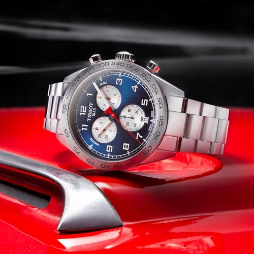 Tissot mens Tissot PRS 516 Chronograph 316L stainless steel case Quartz Watch Set, Grey, Stainless steel, 22 (T1316171104200)