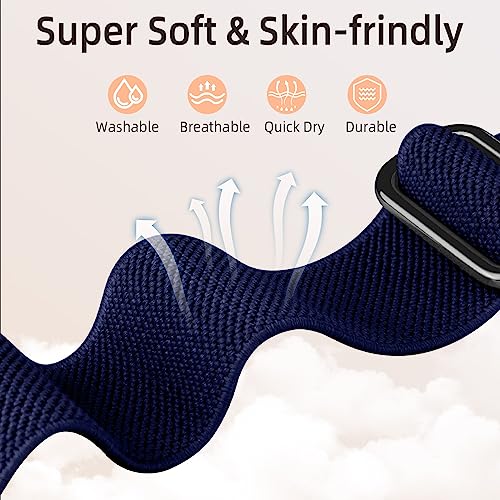 Maledan Bands Compatible with Fitbit Versa 3/ Fitbit Sense/Sense 2/ Versa 4 Watch Band Men Women, Adjustable Stretchy Bracelet Wristband for Fitbit Versa 3 Watch and Fitbit Sense Smartwatch Bands