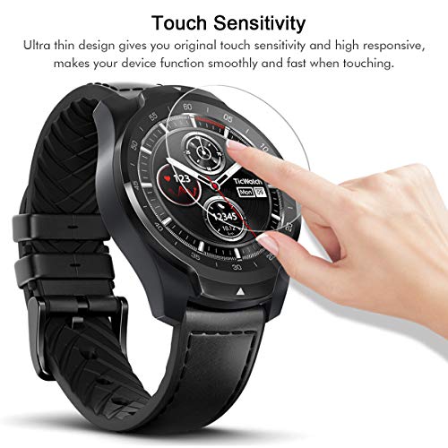 FINENIC Universal Round Watch HD Tempered Glass Screen Protector, Anti-Scratch, Anti-Fingerprint, 38mm Diameter (3 Pack)