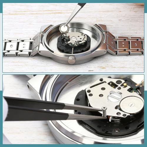 Gusxmioi Watch Battery Replacement Tool Kit – Adjustable Case Opener, Watch Band Strap Remover & Pry Back Case Opener, Removal Install Repair Tool for Watch Bands