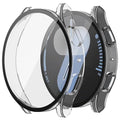 Misxi 2-Pack Hard PC Screen Protector Case for Samsung Galaxy Watch 7 44mm, Anti-Slip Ultra-Thin Scratch Resistant Cover with Tempered Glass for Galaxy Watch7, Transparent