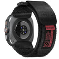 Nereides Rugged Nylon Band for Samsung Galaxy Watch Ultra (2025/2024) 47mm, One-Click No Gap Woven Fabric Strap, Adjustable Sport Wristband for Men Women (Black)