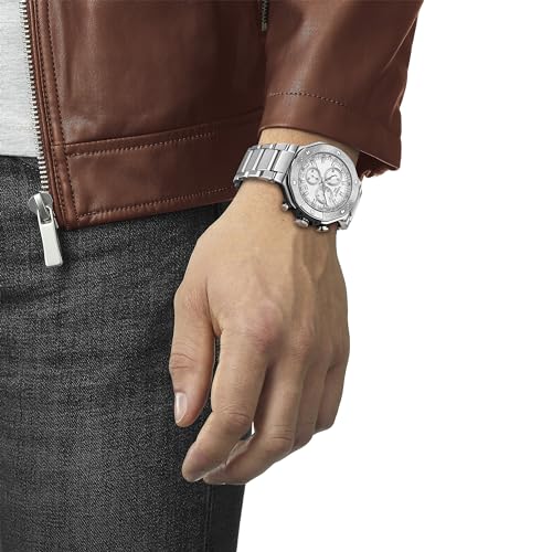 Tissot Mens Tissot T-Race Chronograph 316L Stainless Steel case Quartz Watches, Grey, Stainless Steel, 13.95 (T1414171103100)