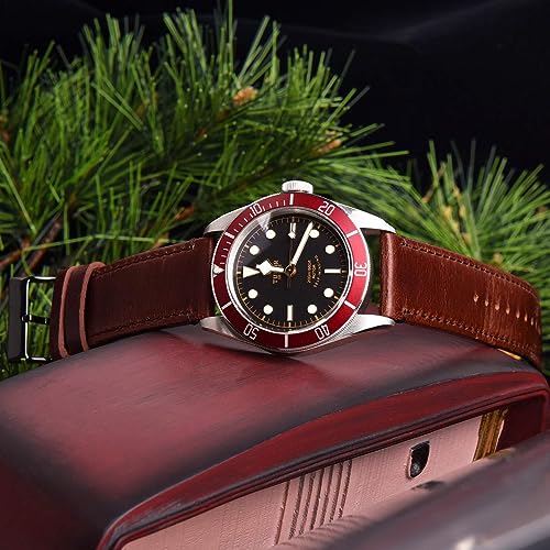 Ritche Leather Watch Strap with Quick Release Pins, 20mm Replacement Watch Band for Men and Women, Fits Smartwatches & Traditional Watches