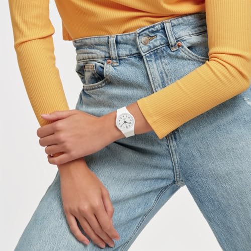 Swatch Gent Biosourced Unisex Watch Casual Polymer White Quartz Waterproof Just White Soft