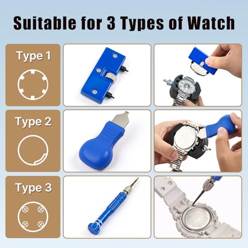EasyTime Watch Battery Replacement Kit: Professional Watch Repair Tools Set
