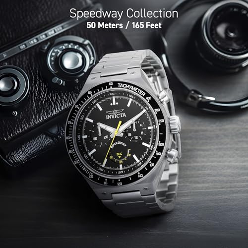 Invicta Speedway Gearshift Men's Watch - 44mm, Steel & Black (49376)
