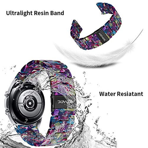 JOYOZY Resin Bands Compatible with Samsung Galaxy Watch 7/6/5/4/FE 40mm 44mm/Watch 6/4 Classic 43mm 47mm 42mm 46mm/Watch 5 45mm/Active2 40mm 44mm/Active 40mm Bands,20mm Quick Release Fashion Bracelet
