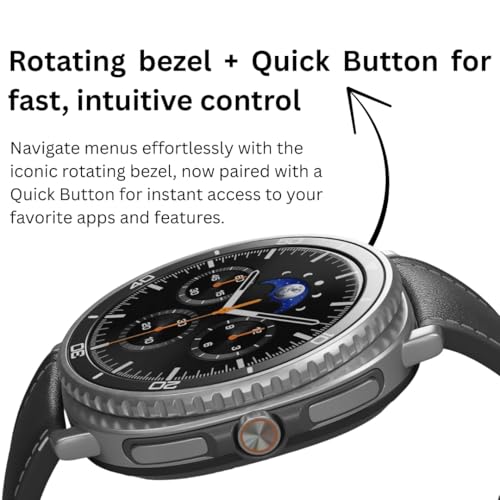 Samsung Galaxy Watch 8 Classic | 46mm, Rotating Bezel | AI Smartwatch w/ 1.34" AMOLED, Wi-Fi, Bluetooth, GPS Fitness Tracker, IP68 | International Latin Model (No Warranty) L500 | w/Charger Cube,