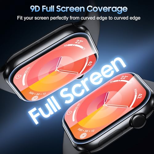 Uyiton for Apple Watch Series 9/8/7/6/SE (3/2/1) Screen Protector 40/41mm, HD Clear EPU Film [Not Glass] iWatch Protector [Non-Bubbles] [Easy to Install] Self-Healing High Touch Screen Cover, 6 Pack