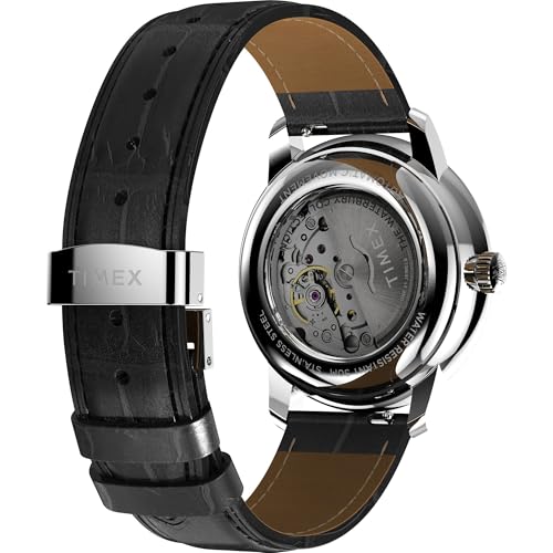 Timex Men's Waterbury Metropolitan 41mm Watch - Black Strap Black Dial Stainless Steel Case