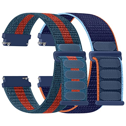 Relting 20mm Nylon Bands Compatible with Samsung Galaxy Watch 4/5/6/4 Classic/5 Pro/6 Classic/Active 2,Garmin Vivoactive 5/Vivoactive 3/Forerunner 245/645/Vivomove HR/Venu/Venu 2 Plus Bands