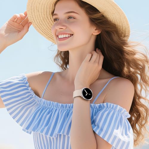 Lenrao 4 Pack Sport Silicone Band Compatible with Samsung watch 8 Bands 40mm 44mm, No Gap Soft Strap One Click Waterproof Replacement for Women Men