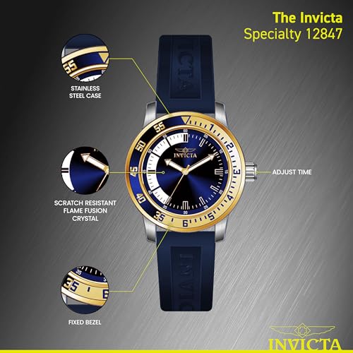 Invicta Men's 12847 Specialty Blue Dial Blue Polyurethane Watch