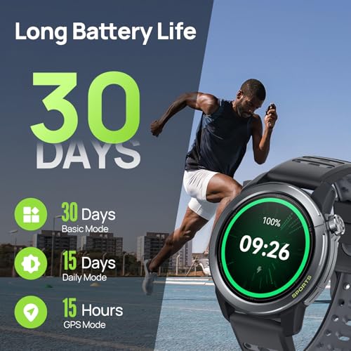 mibro GS Active2 Running GPS Smartwatch with 46mm AMOLED, Lightweight and 15-Day Battery, Supports Running Plans and Dual-Band GNSS, 150+ Sport Modes (Dark Gray)