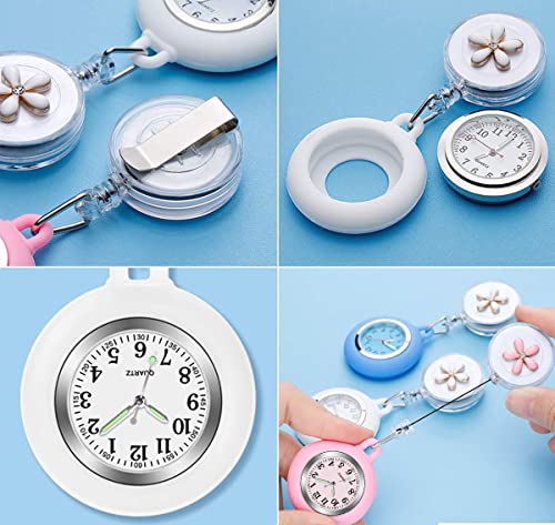 AGEN KGEN Nurse Watch Glow Pointer in the Dark, Clip on Nursing Fob Watch with Second Hand
