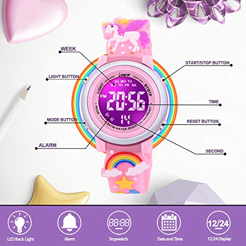 VAPCUFF Gifts for Girls, Watches for Kids Ages 3-10 - Unicorn Pink