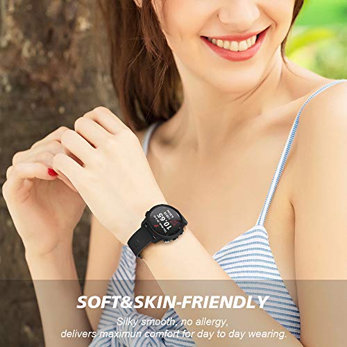 NotoCity for Garmin Forerunner 645 Band, 245 Band, 20mm Replacement Strap Soft Silicone for Vivoactive 3 Music Vívomove HR Forerunner 645/245 Music smartwatch