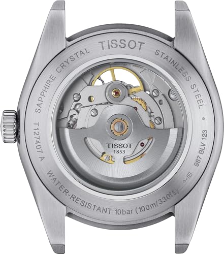 Tissot Mens Tissot Gentleman Powermatic 80 Open Heart 316L Stainless Steel case Automatic Watches, Grey, Stainless Steel, 21 (T1274071104101)