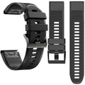 Soft Silicone Watch Band Compatible with Garmin Fenix 5 / Fenix 6 / Fenix 7 / Fenix 8 (47mm) Band, 22mm Replacement Band for Fenix 7 Pro/Fenix 6 Pro/Fenix 5 Plus Watch Bands (Black)