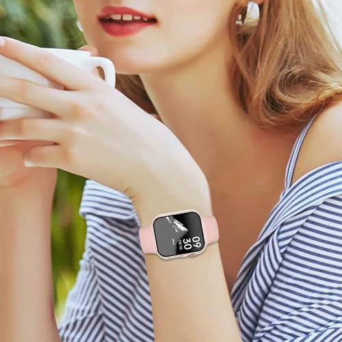 Smiling 2 Pack Case Compatible with Apple Watch SE 3 (2025)/ SE 2/ SE/Series 6/5/4 40mm with Tempered Glass Screen Protector, Hard PC Case Overall Protective Cover- Transparent