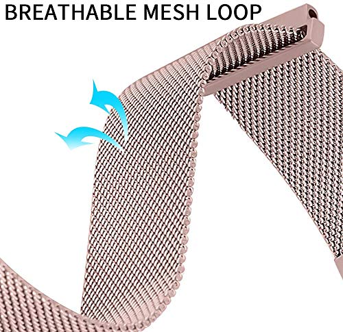 JOHIP Milanese Bands Compatible with Samsung Galaxy Watch 7 6 5 4 FE Band 40mm 44mm 45mm/Watch 6 4 Classic 4 42mm 46mm 43mm 47mm/Active 2, 20mm Stainless Steel Mesh Loop Sport Strap