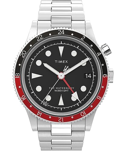 Timex Men's Waterbury Traditional 39mm Watch - Stainless Steel Bracelet Black Dial Stainless Steel Case