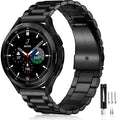 Lerobo Compatible with Samsung Galaxy Watch 7 6 5 4 Band 44mm 40mm/Galaxy Watch 6 4 Classic Band 43mm 47mm 46mm 42mm/Active 2 40mm 44mm, 20mm Stainless Steel Metal Replacement Men Women